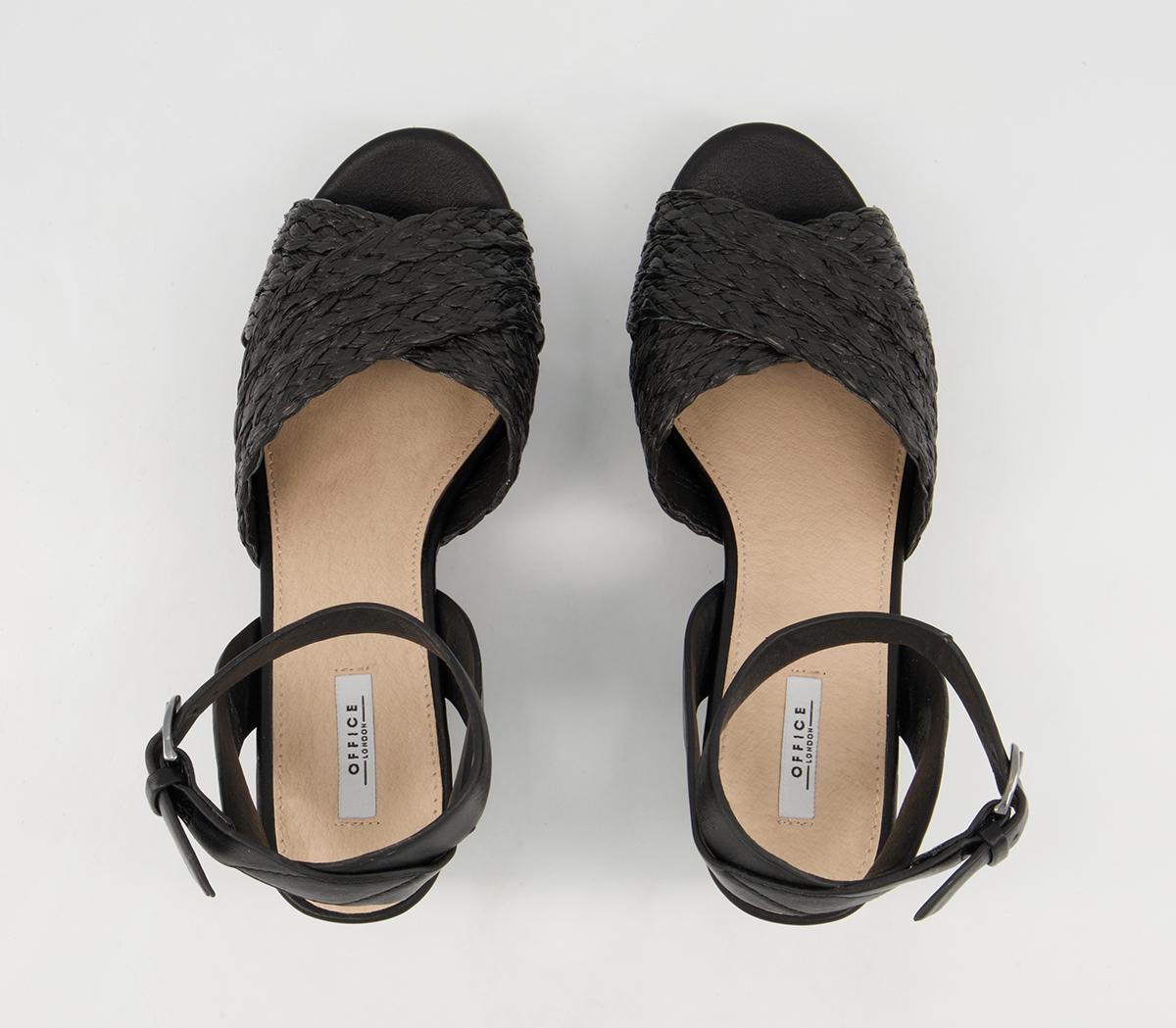Office Multitude Cross Strap Espadrilles Office Multitude Cross Strap Espadrilles Black Mix