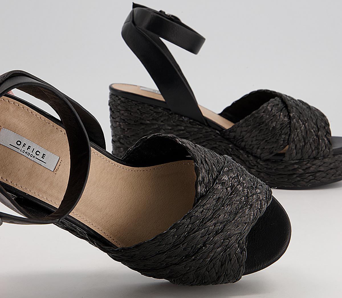 Office Multitude Cross Strap Espadrilles Office Multitude Cross Strap Espadrilles Black Mix