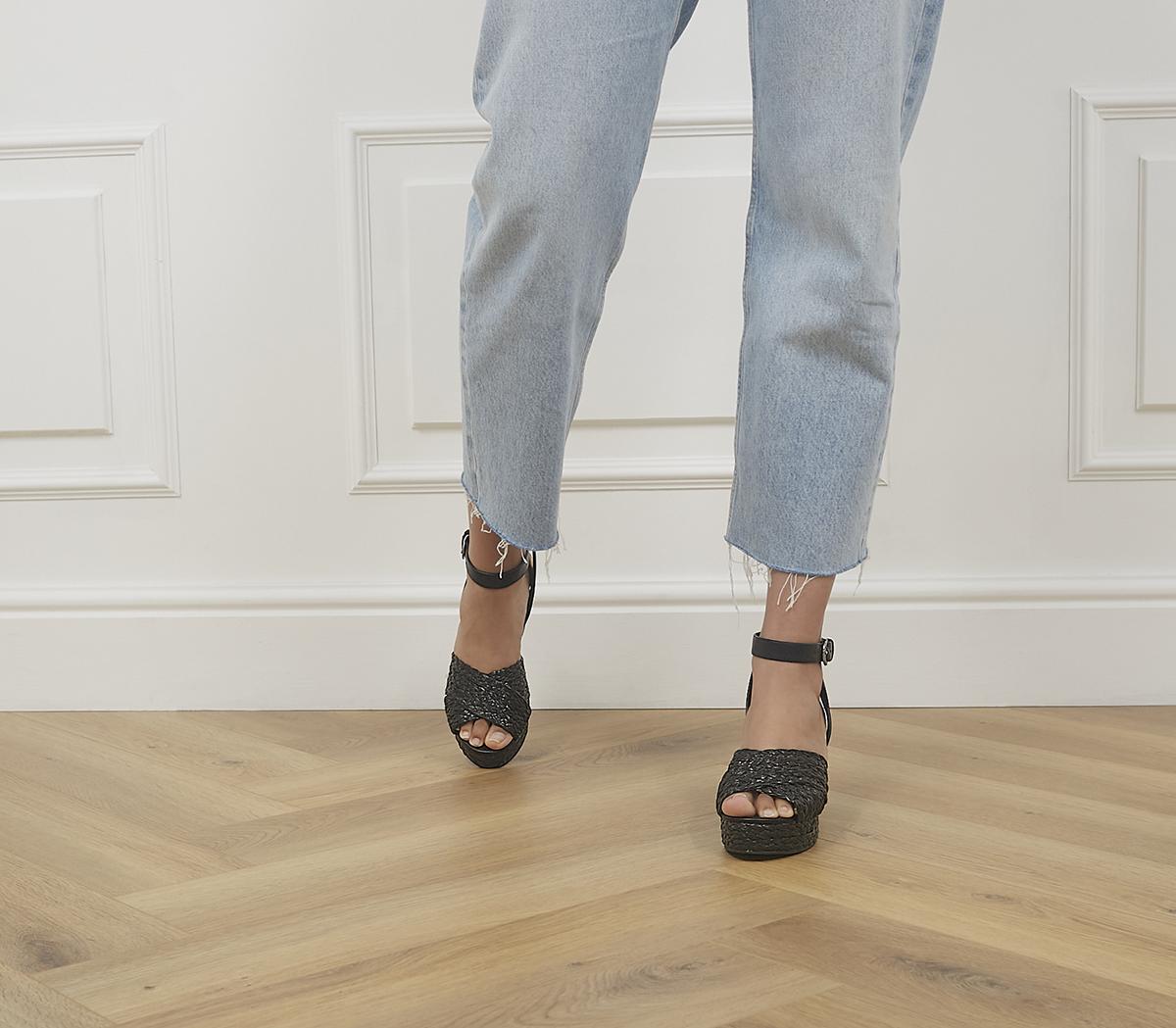 OfficeMultitude Cross Strap Espadrilles OfficeMultitude Cross Strap EspadrillesBlack Mix