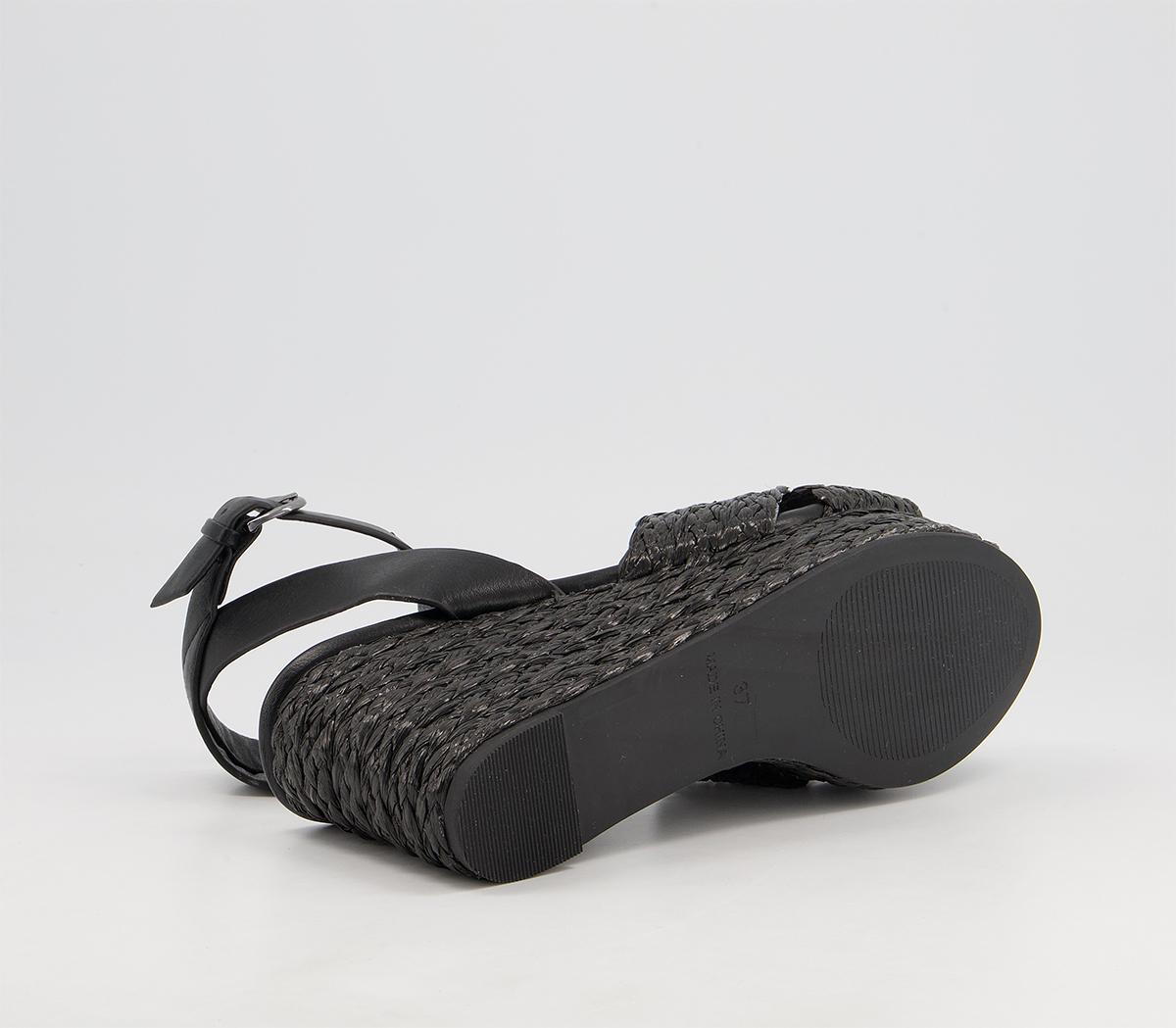 Office Multitude Cross Strap Espadrilles Office Multitude Cross Strap Espadrilles Black Mix