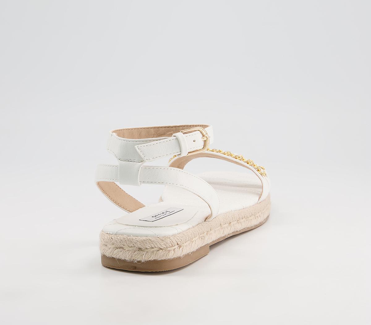 Office Selective Two Part Espadrille Sandals Office Selective Two Part Espadrille Sandals White Gold Chain