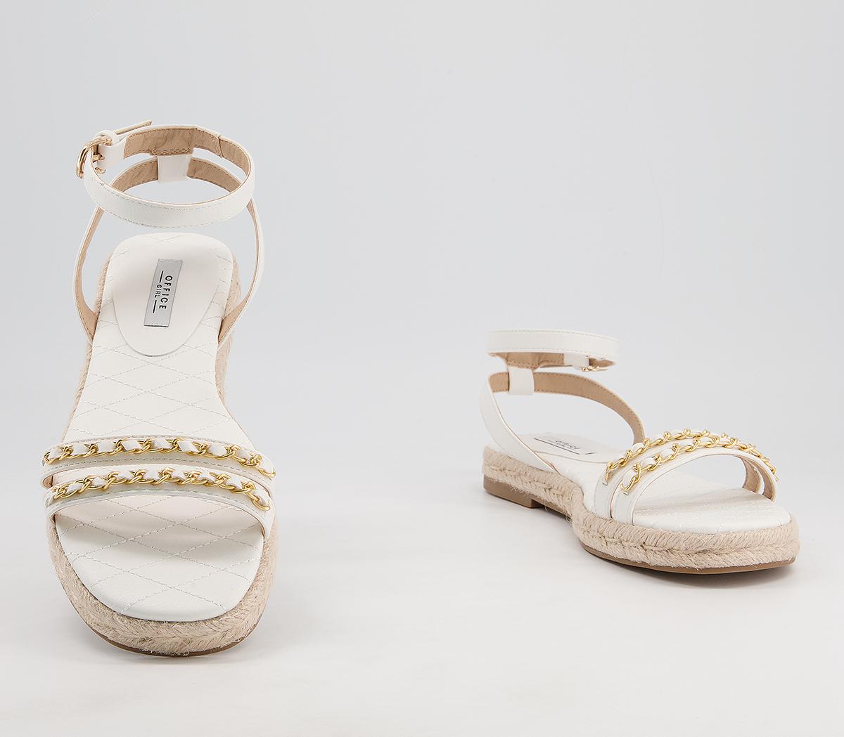 Office Selective Two Part Espadrille Sandals Office Selective Two Part Espadrille Sandals White Gold Chain
