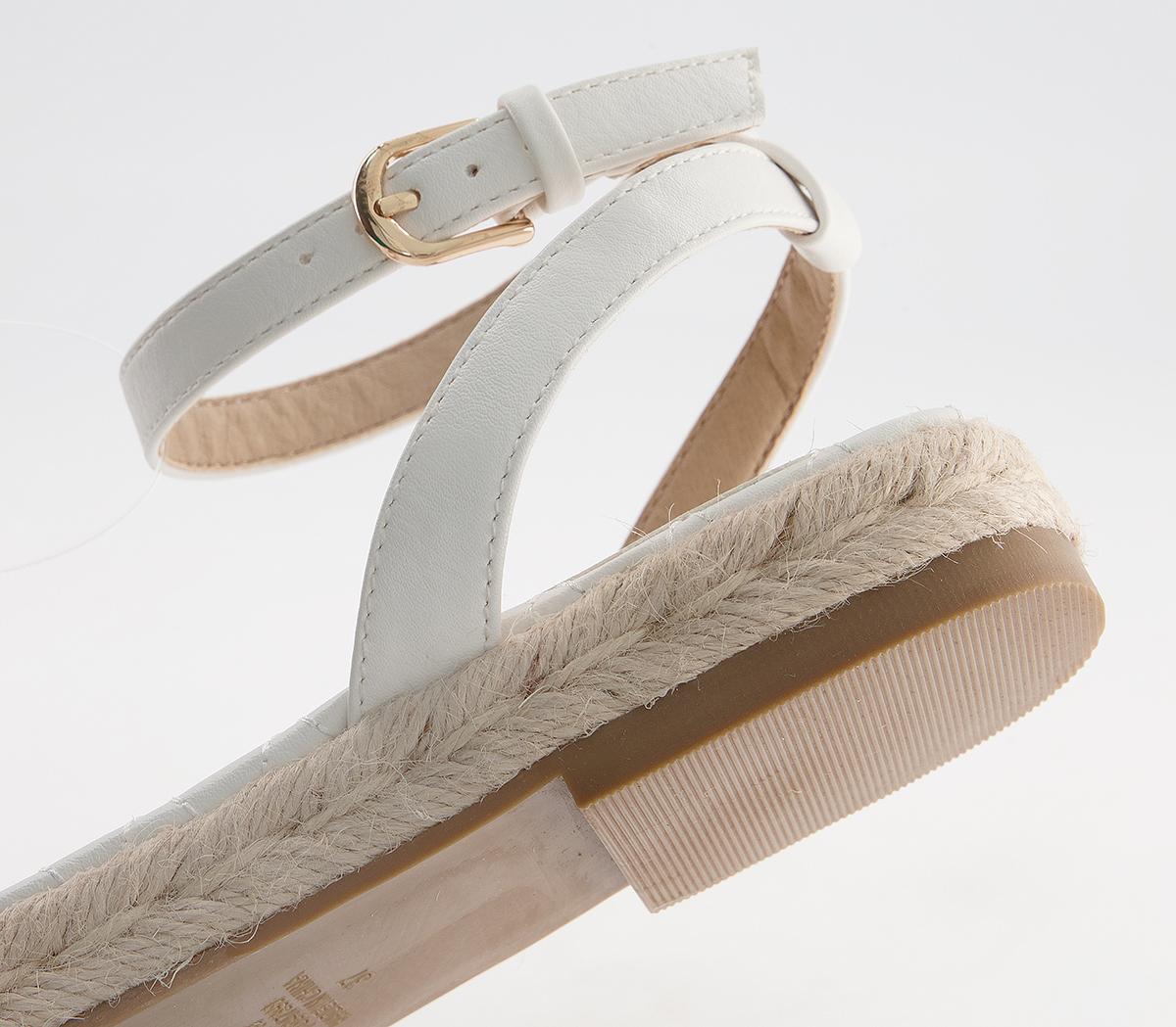 Office Selective Two Part Espadrille Sandals Office Selective Two Part Espadrille Sandals White Gold Chain