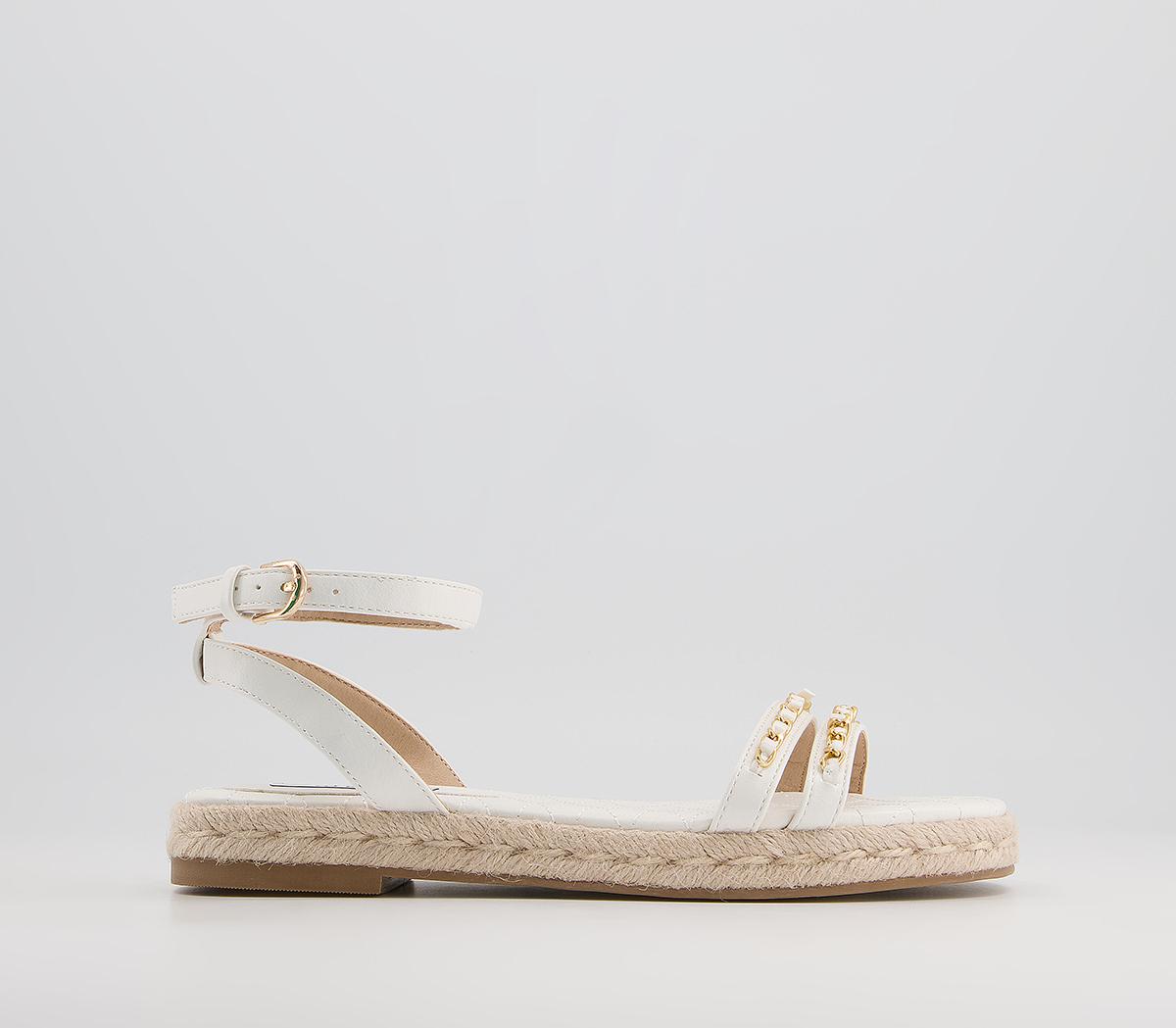 Office Selective Two Part Espadrille Sandals Office Selective Two Part Espadrille Sandals White Gold Chain