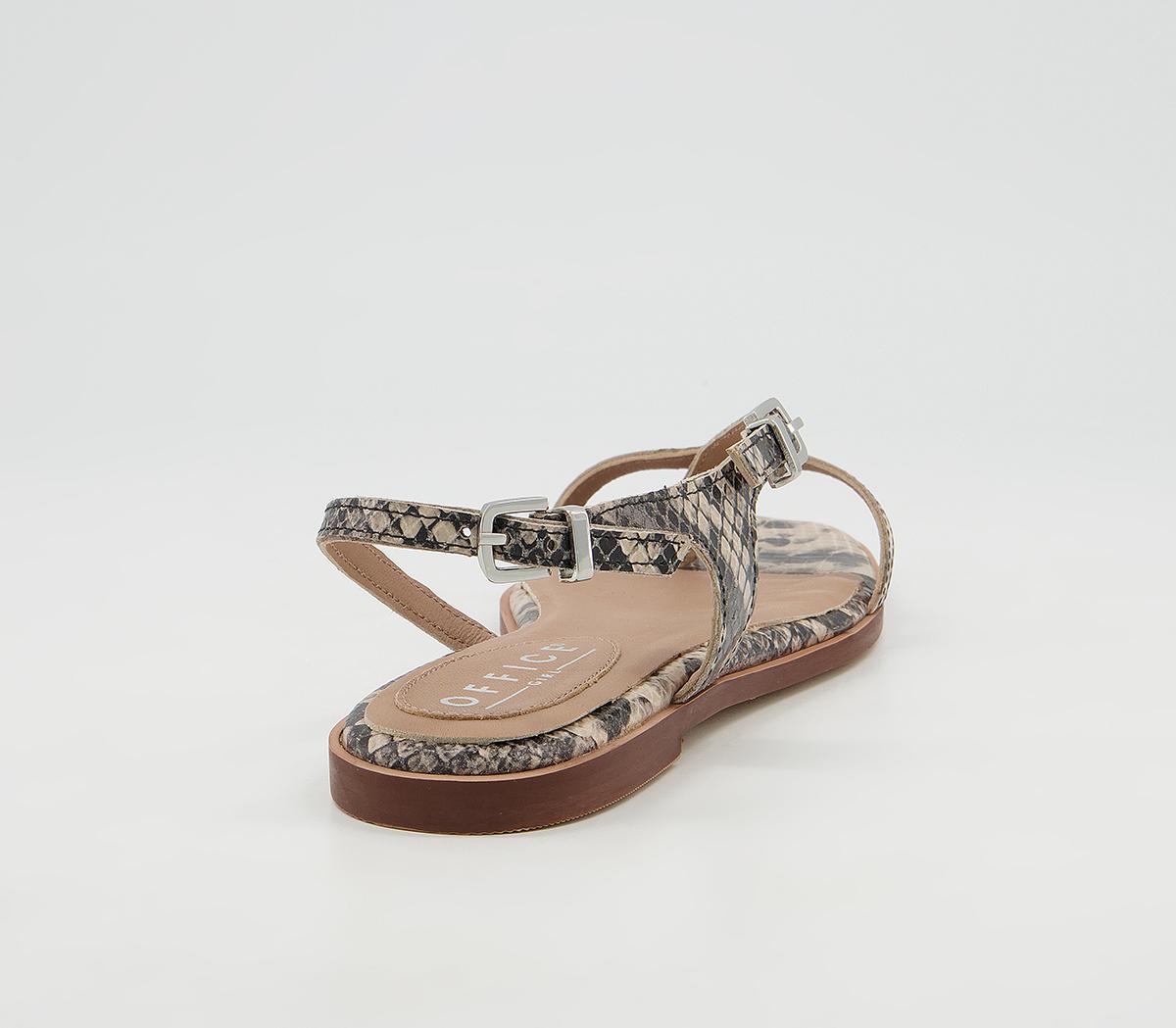 Office Southern Strappy Toe Post Sandals Office Southern Strappy Toe Post Sandals Snake Leather