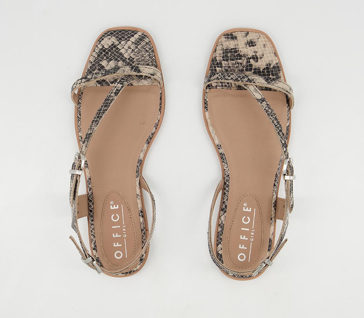 Office Southern Strappy Toe Post Sandals Office Southern Strappy Toe Post Sandals Snake Leather