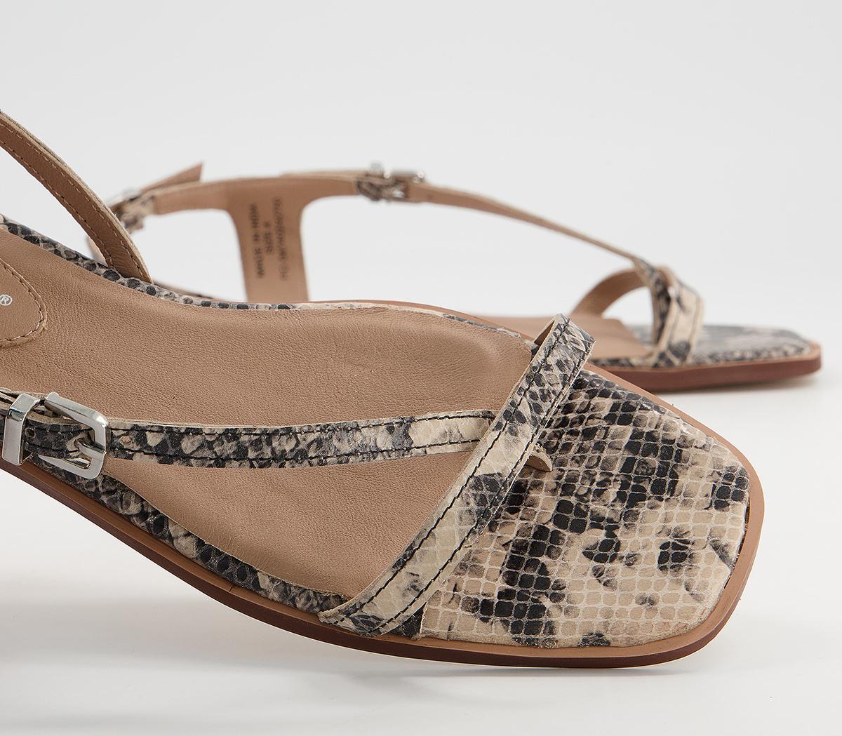 Office Southern Strappy Toe Post Sandals Office Southern Strappy Toe Post Sandals Snake Leather