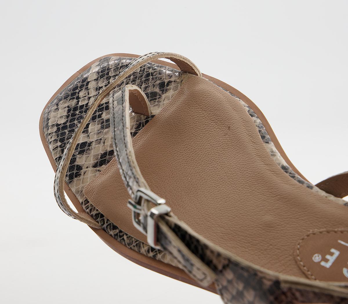 Office Southern Strappy Toe Post Sandals Office Southern Strappy Toe Post Sandals Snake Leather