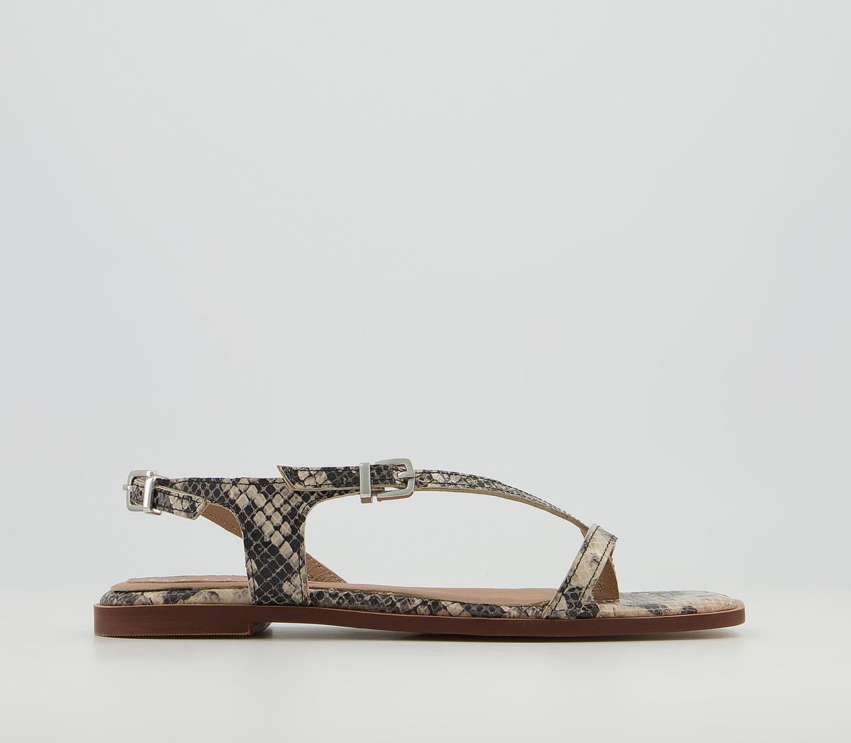 Office Southern Strappy Toe Post Sandals Office Southern Strappy Toe Post Sandals Snake Leather