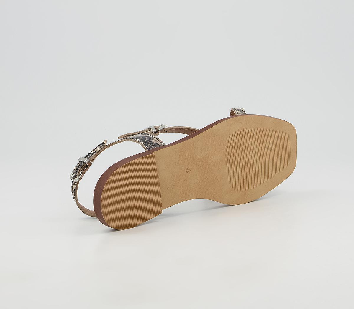 Office Southern Strappy Toe Post Sandals Office Southern Strappy Toe Post Sandals Snake Leather