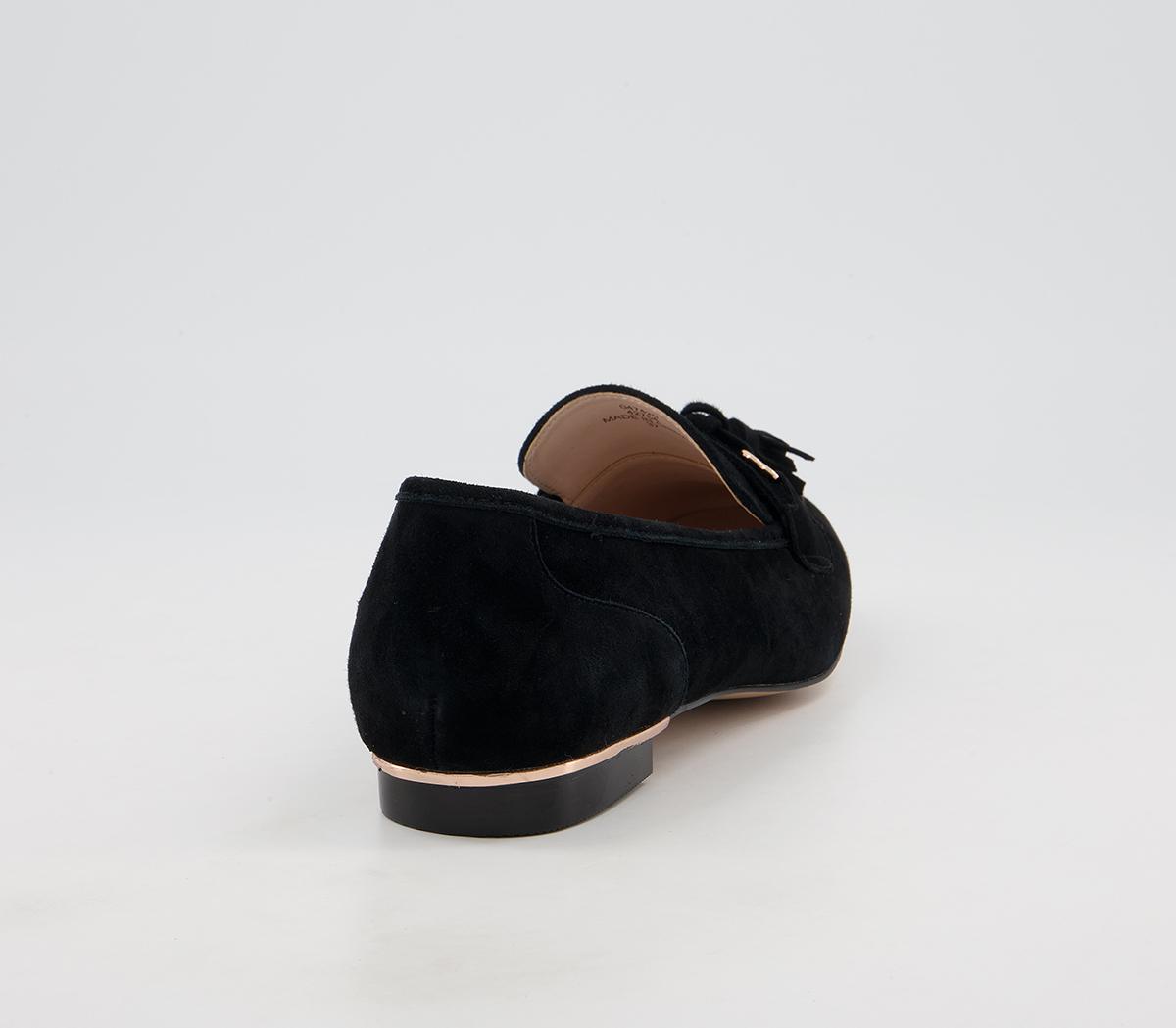 Office Funded Tassle Loafers Office Funded Tassle Loafers Black Suede