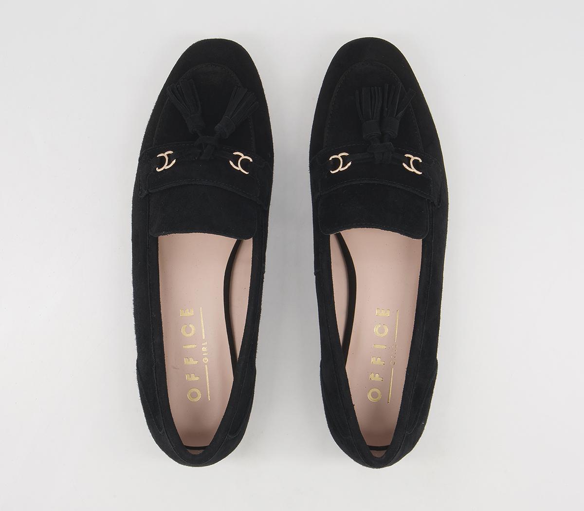 Office Funded Tassle Loafers Office Funded Tassle Loafers Black Suede