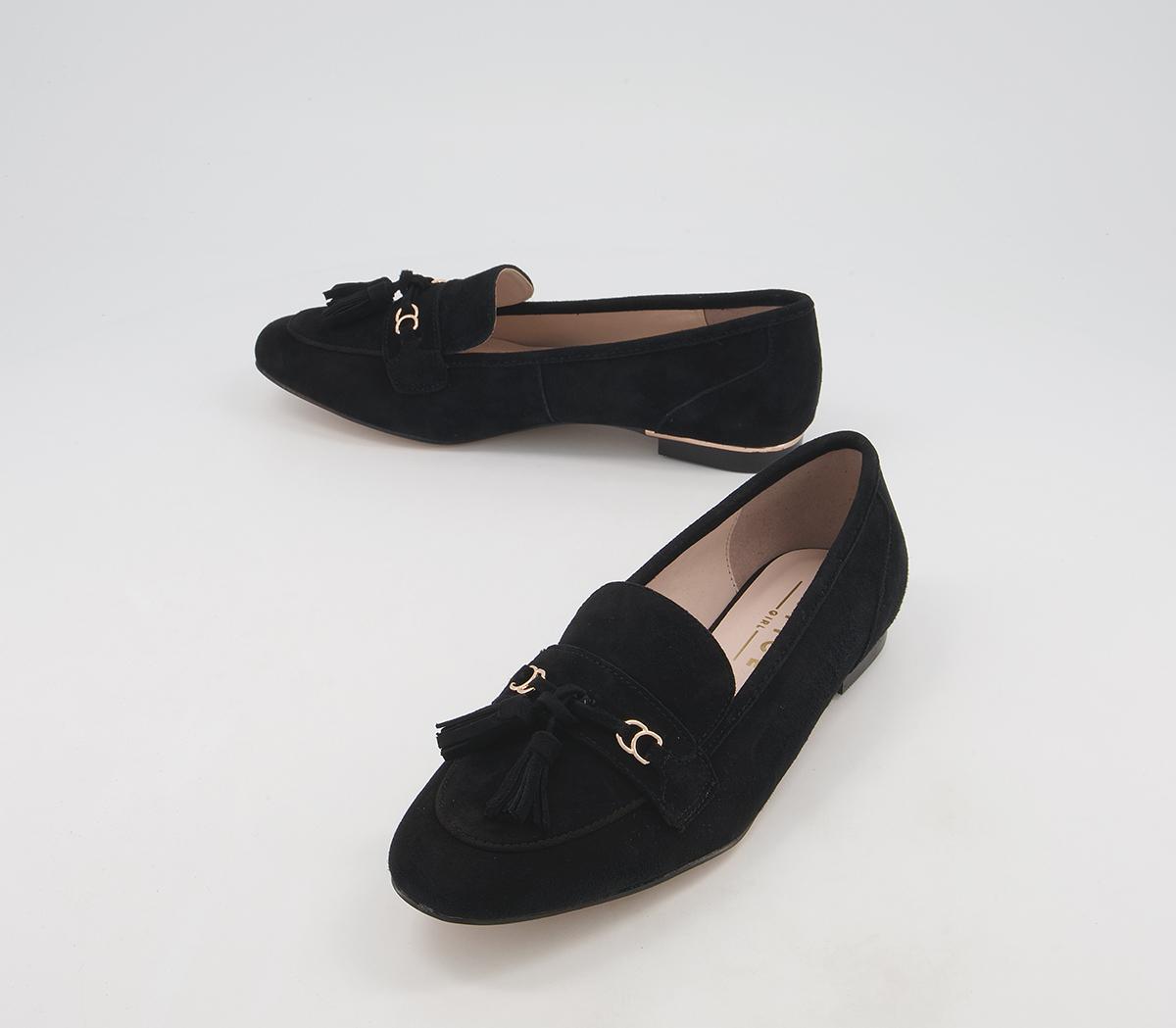 Office Funded Tassle Loafers Office Funded Tassle Loafers Black Suede