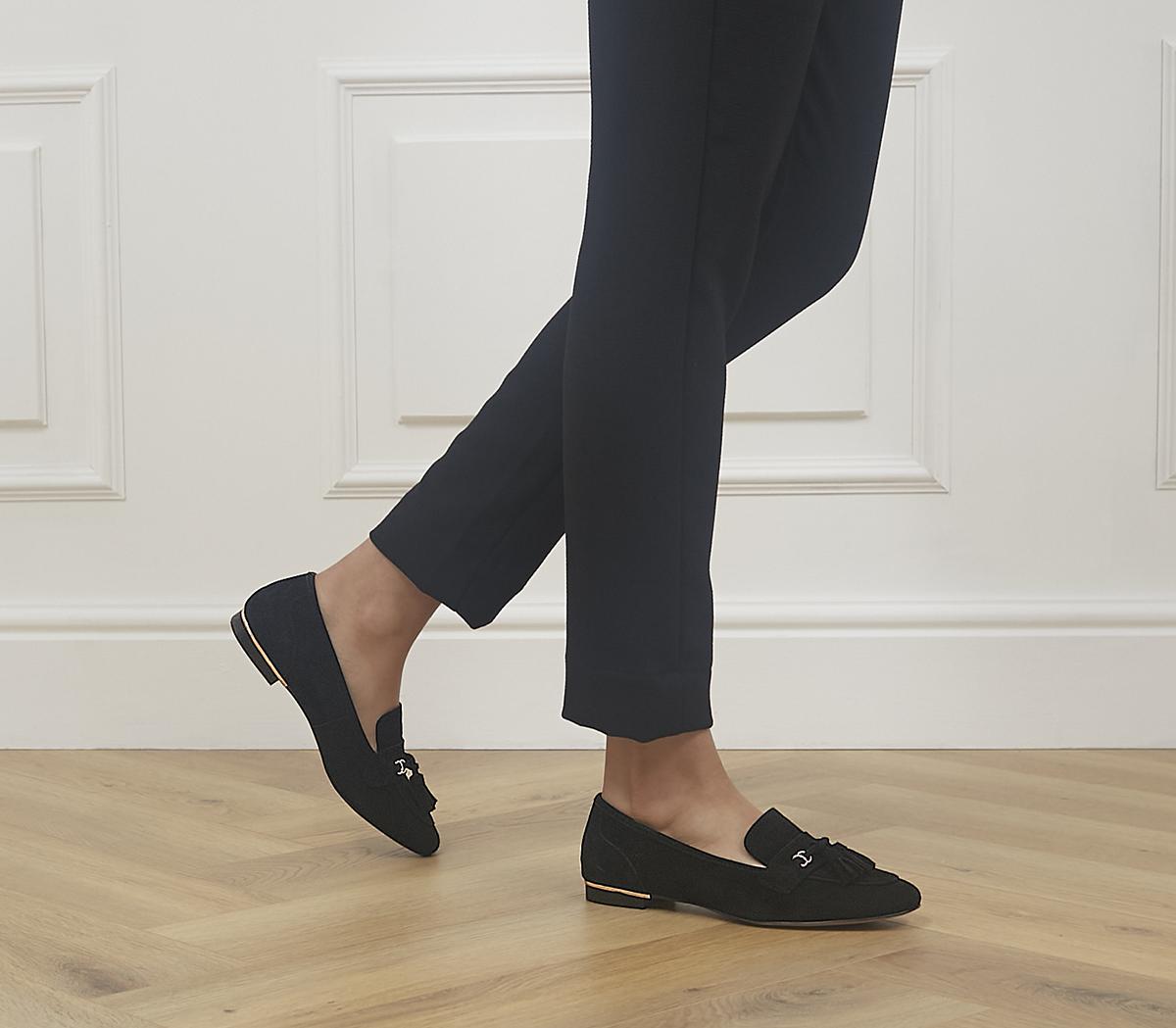 OFFICEFunded Tassle LoafersBlack Suede