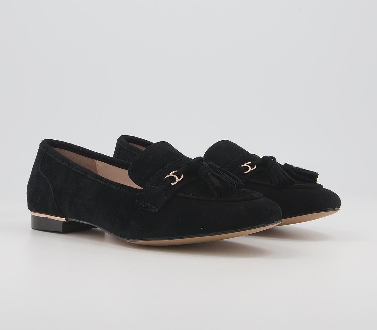 Office Funded Tassle Loafers Office Funded Tassle Loafers Black Suede