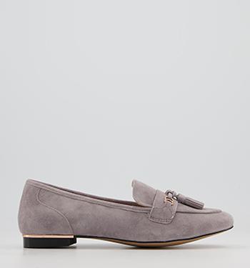 grey ladies loafers