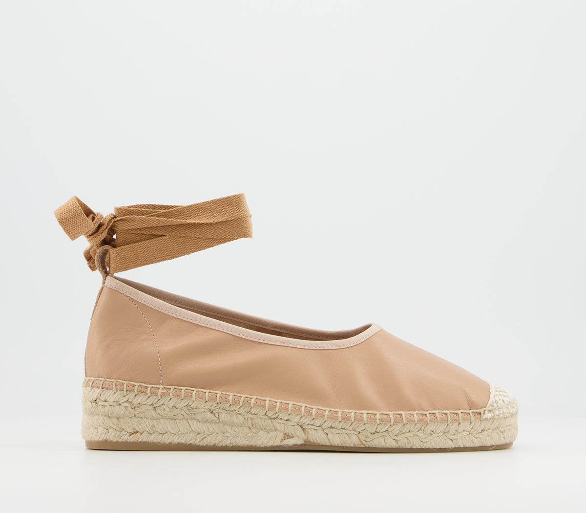 Office Frontier Ankle Tie Espadrilles Office Frontier Ankle Tie Espadrilles Camel Leather