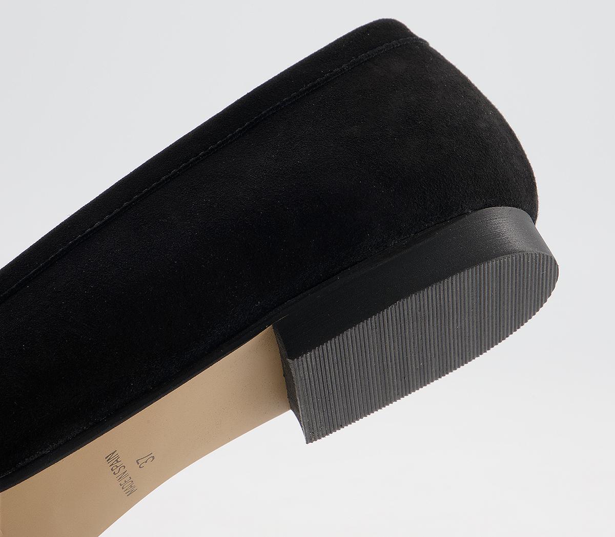 Office Front Soft Bow Loafers Office Front Soft Bow Loafers Black Suede
