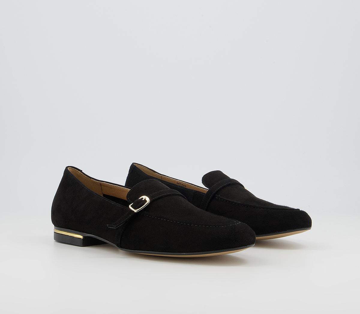 Office Factual Buckle Loafers Office Factual Buckle Loafers Black Suede