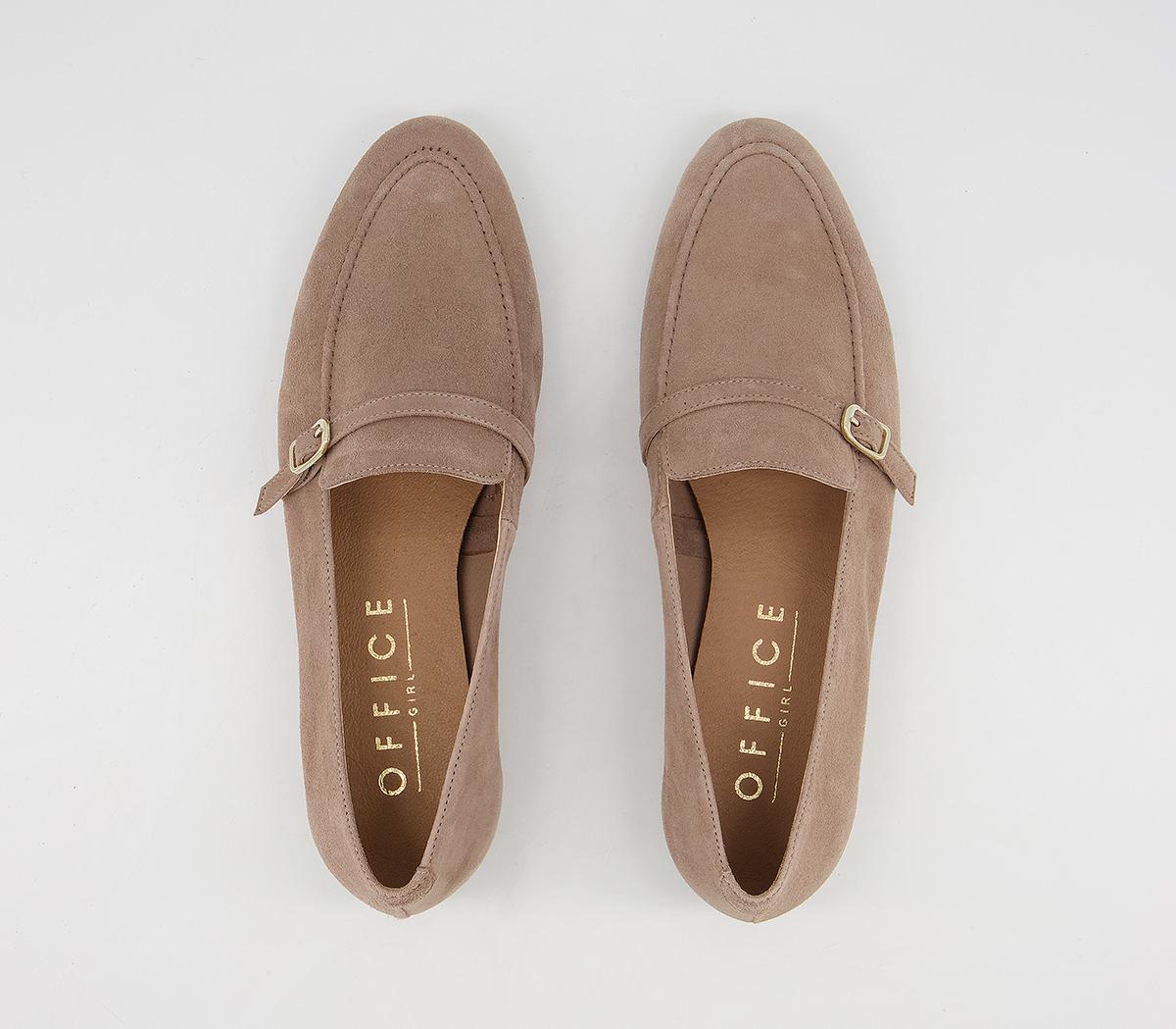 Office Factual Buckle Loafers Office Factual Buckle Loafers Taupe Suede