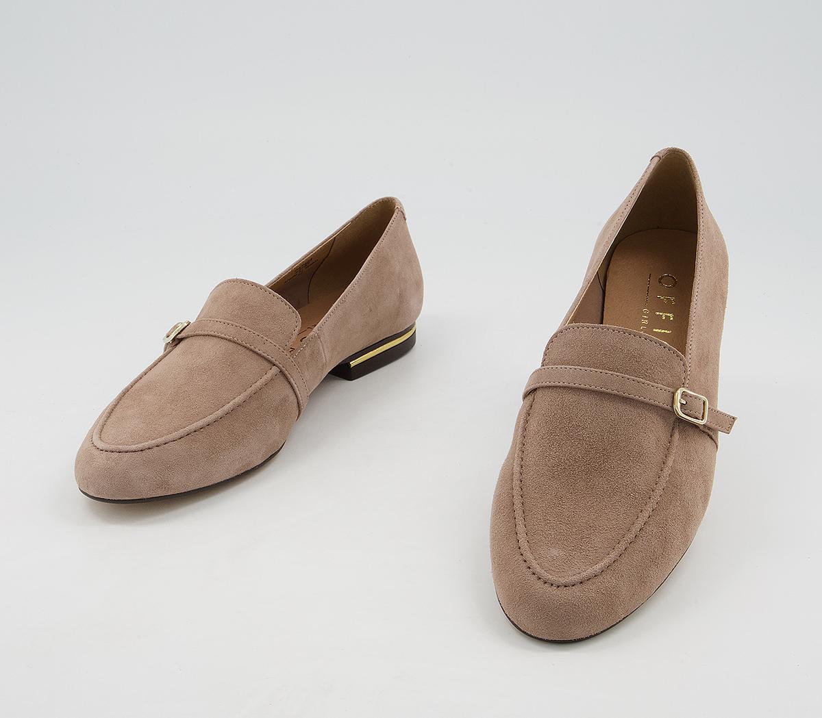 Office Factual Buckle Loafers Office Factual Buckle Loafers Taupe Suede