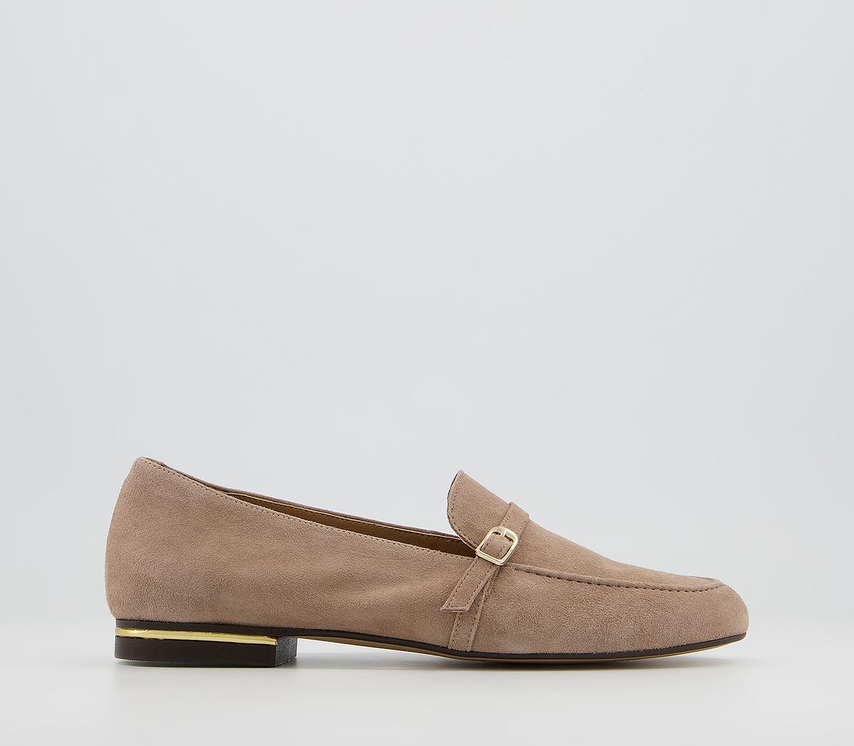 Office Factual Buckle Loafers Office Factual Buckle Loafers Taupe Suede
