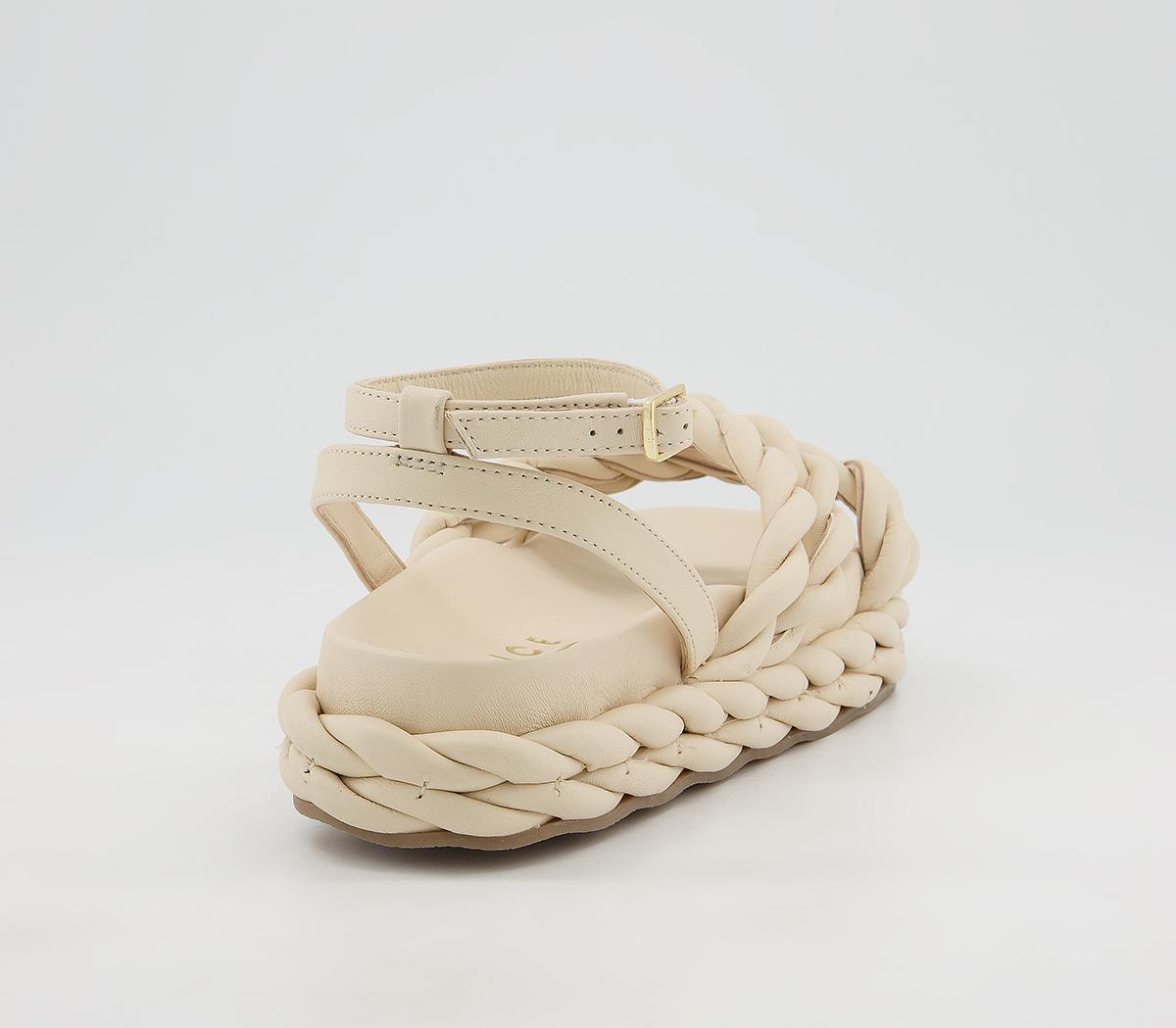 Office Magnify Rope Flatform Sandals Office Magnify Rope Flatform Sandals Off White Leather