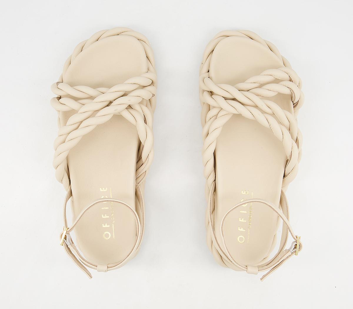 Office Magnify Rope Flatform Sandals Office Magnify Rope Flatform Sandals Off White Leather