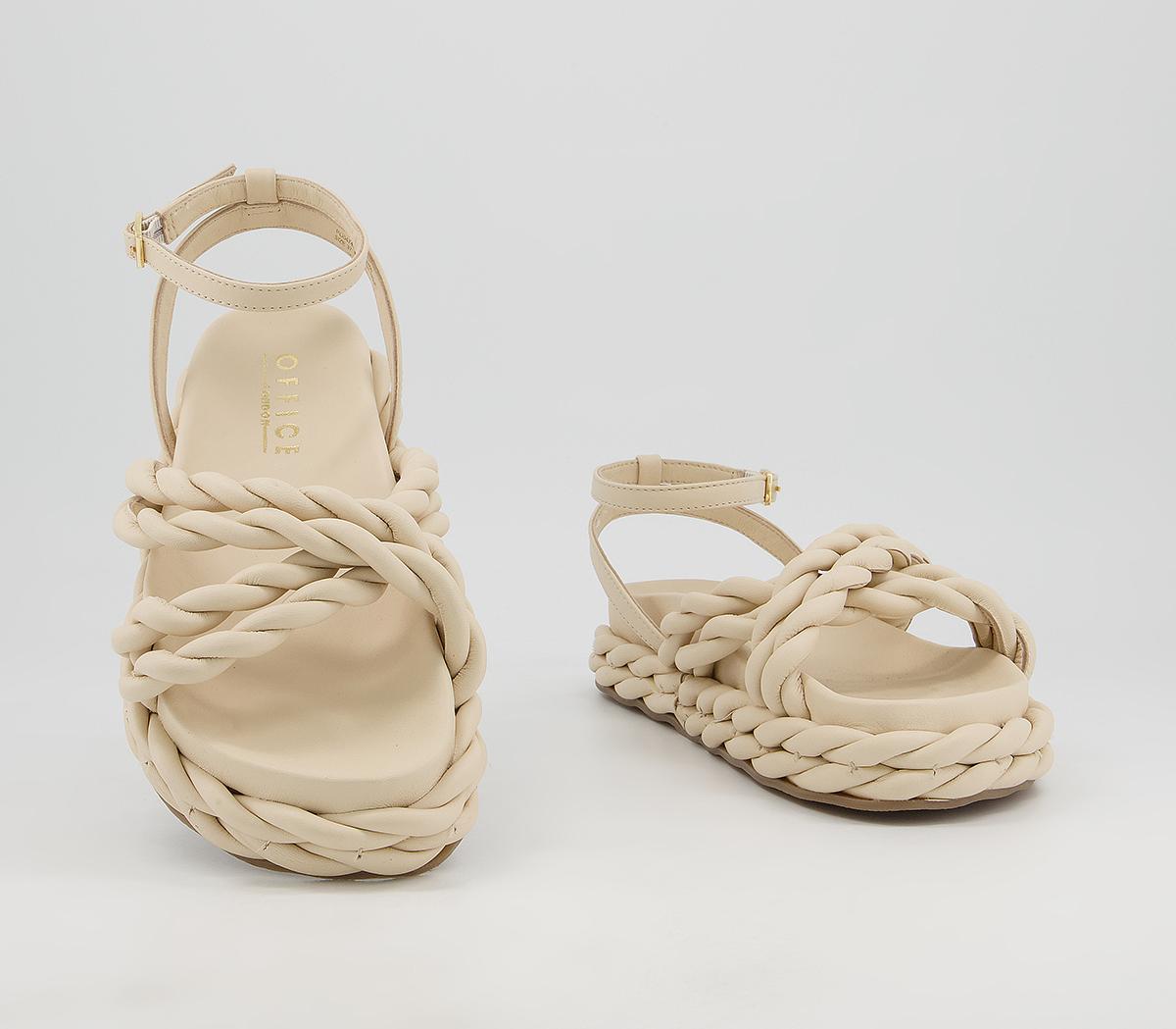 Office Magnify Rope Flatform Sandals Office Magnify Rope Flatform Sandals Off White Leather
