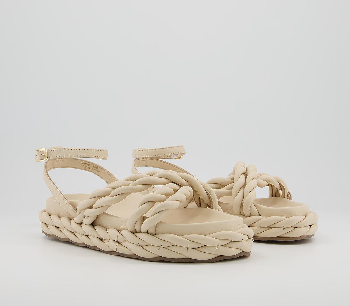 Office Magnify Rope Flatform Sandals Office Magnify Rope Flatform Sandals Off White Leather