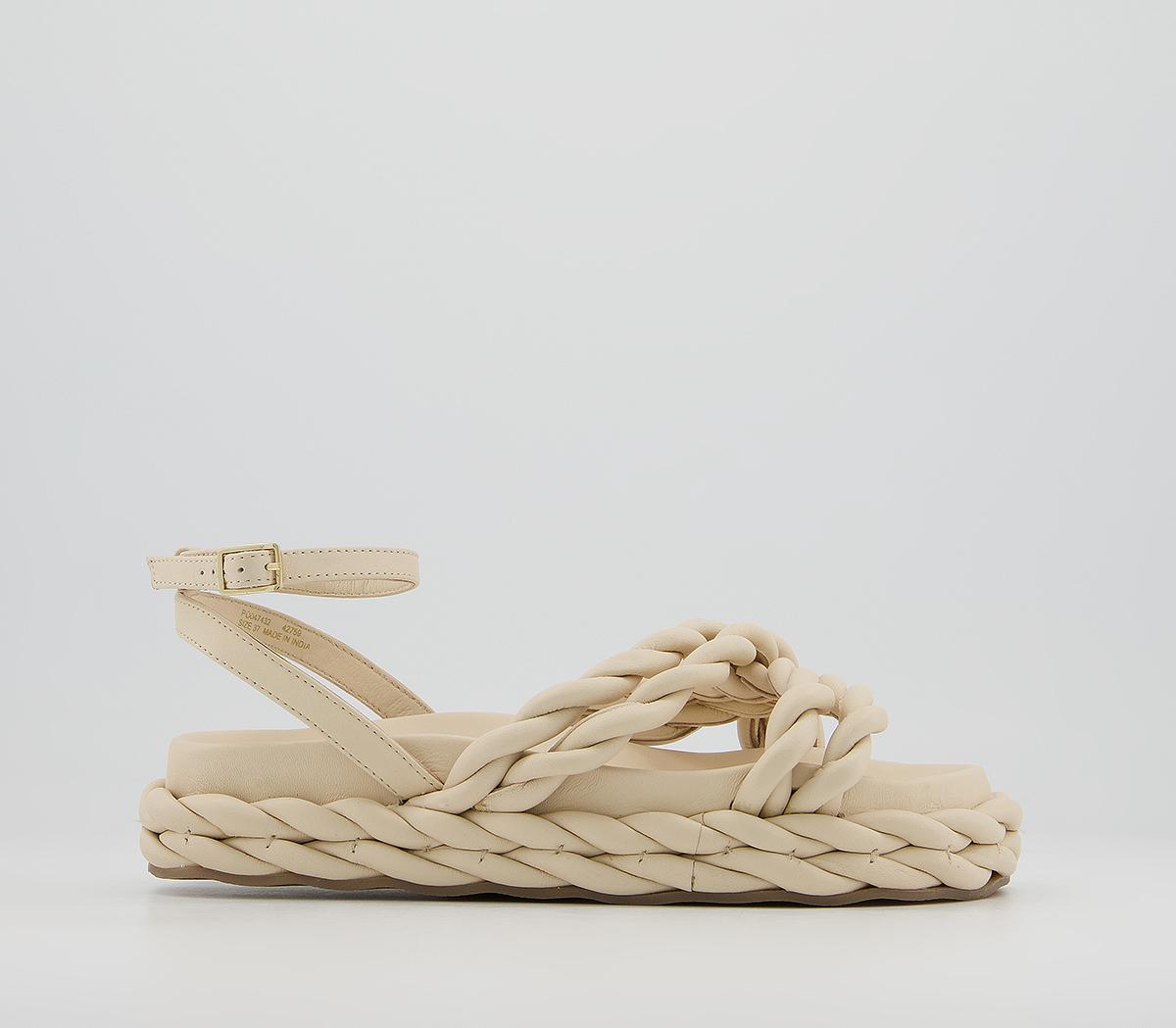 Office Magnify Rope Flatform Sandals Office Magnify Rope Flatform Sandals Off White Leather