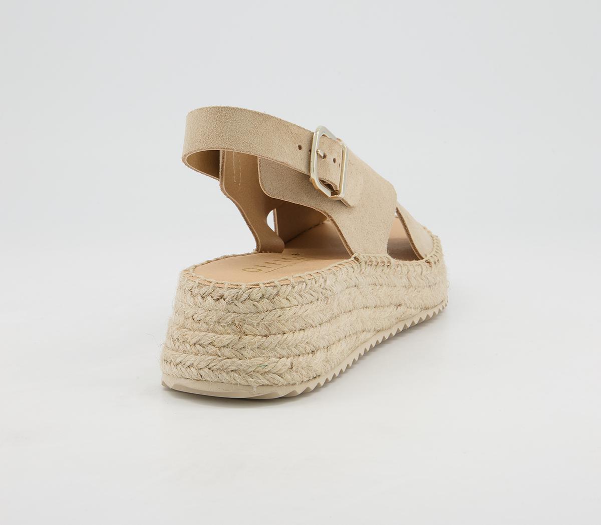Office Marley Crossover Flatform Espadrilles Office Marley Crossover Flatform Espadrilles Nude Suede