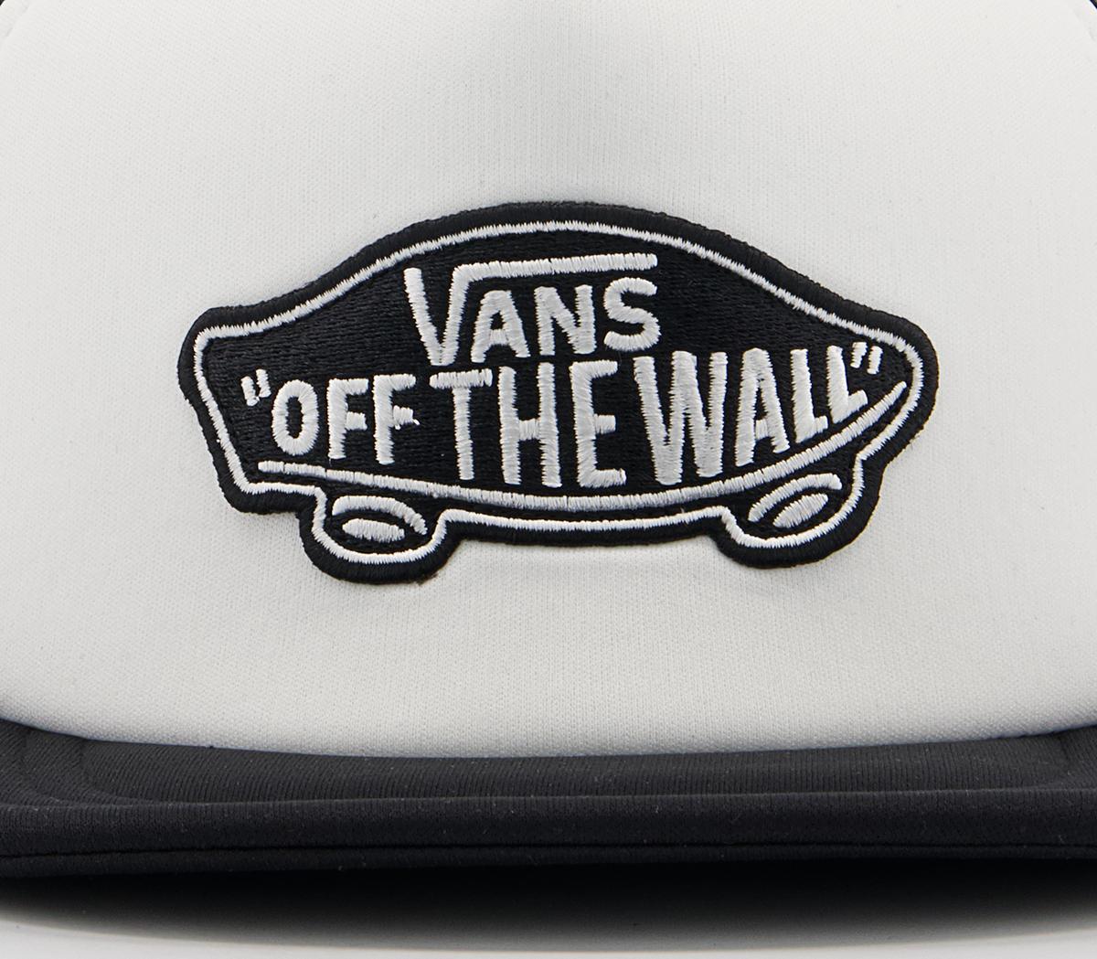 Vans Classic Patch Trucker Hat White Black Accessories 