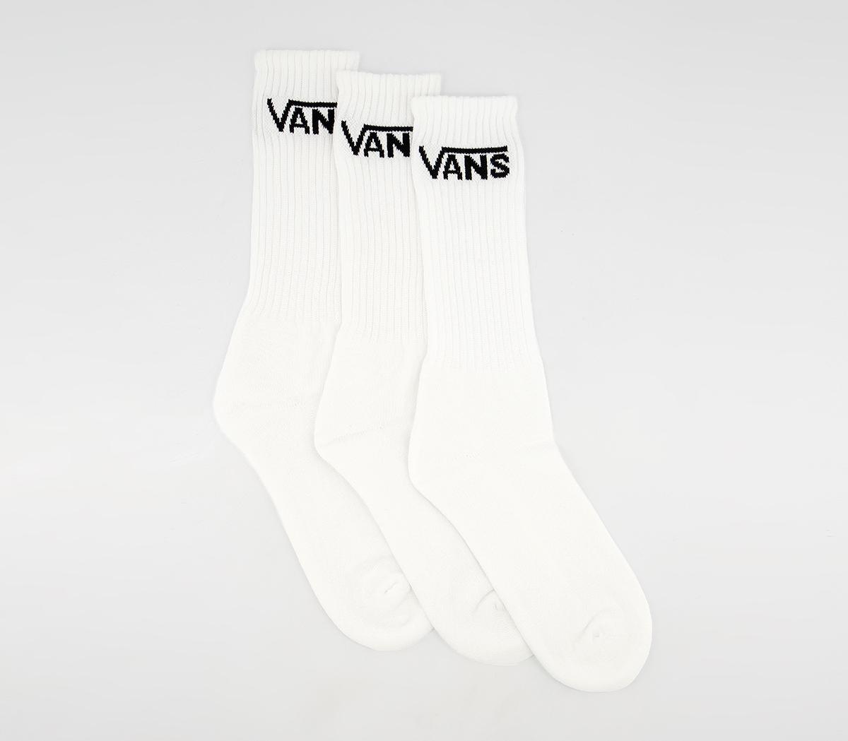 Vans Classic Crew Socks 3 Pack Vans Classic Crew Socks 3 Pack White