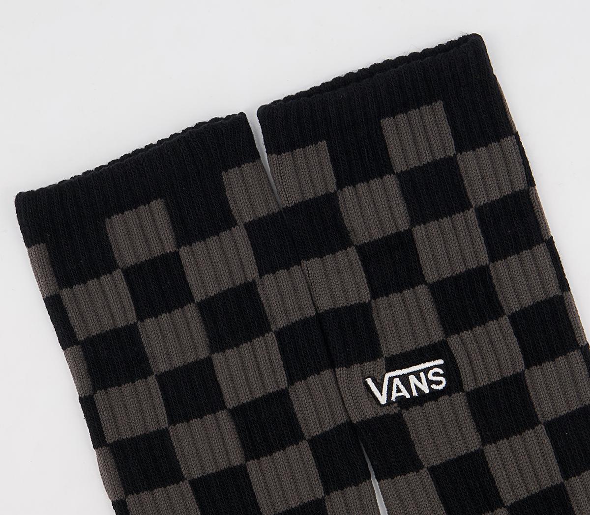 VansCheckerboard Crew II Sock 1 PackBlack Charcoal