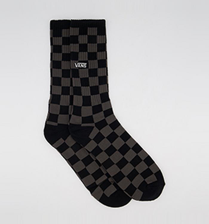 Vans Checkerboard Crew II Sock 1 Pack Black Charcoal