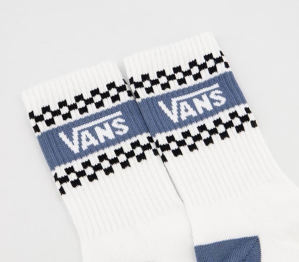 Vans Girl Gang Crew Socks 1 Pack Vans Girl Gang Crew Socks 1 Pack White Cement Blue