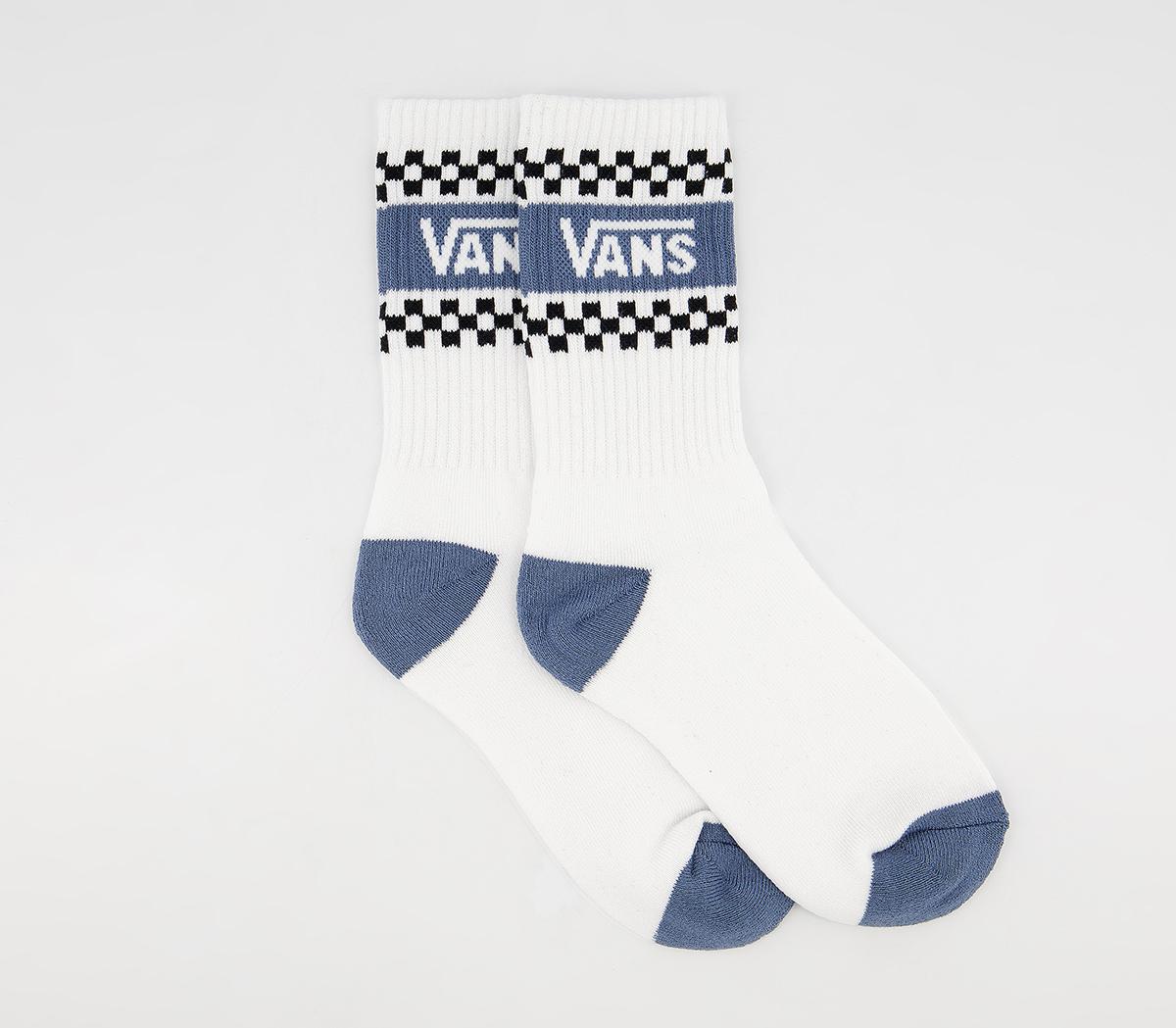 Vans Girl Gang Crew Socks 1 Pack Vans Girl Gang Crew Socks 1 Pack White Cement Blue