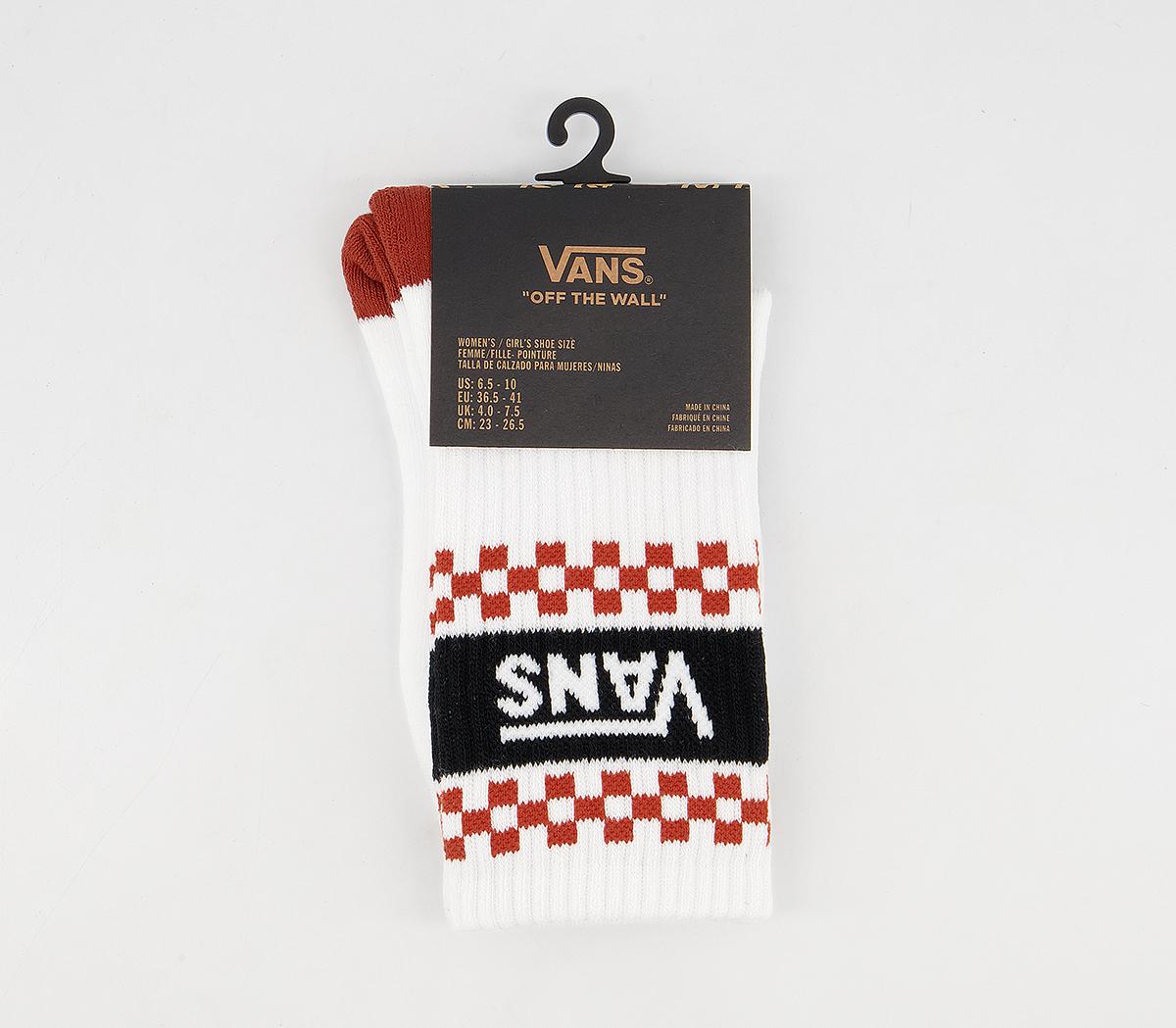 VansGirl Gang Crew Socks 1 PackWhite Picante