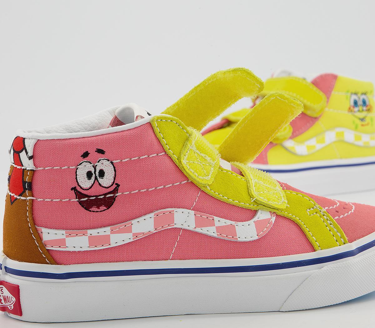 Vans Sk8 Mid Reissue V Kids Trainers Spongebob Best Friends - Unisex