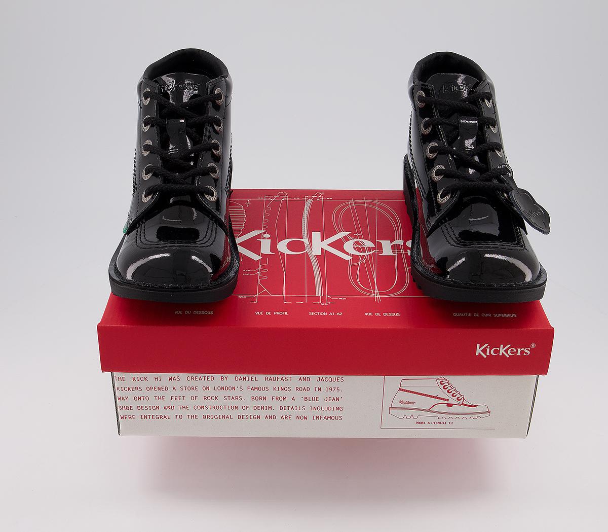 KickersKick Hi Patent Youth Boots KickersKick Hi Patent Youth BootsBlack Patent