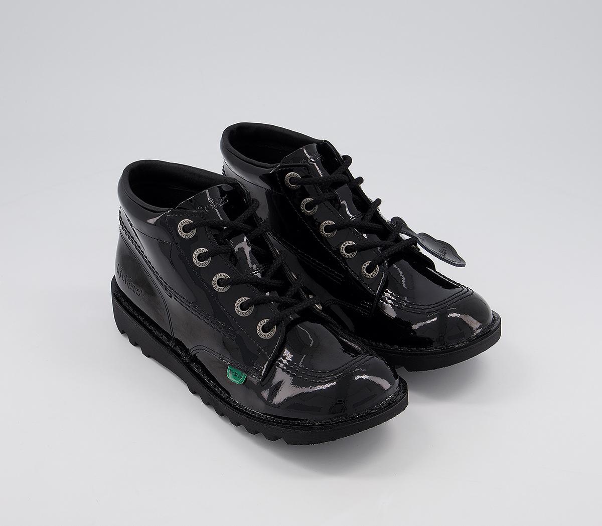 KickersKick Hi Patent Youth Boots KickersKick Hi Patent Youth BootsBlack Patent