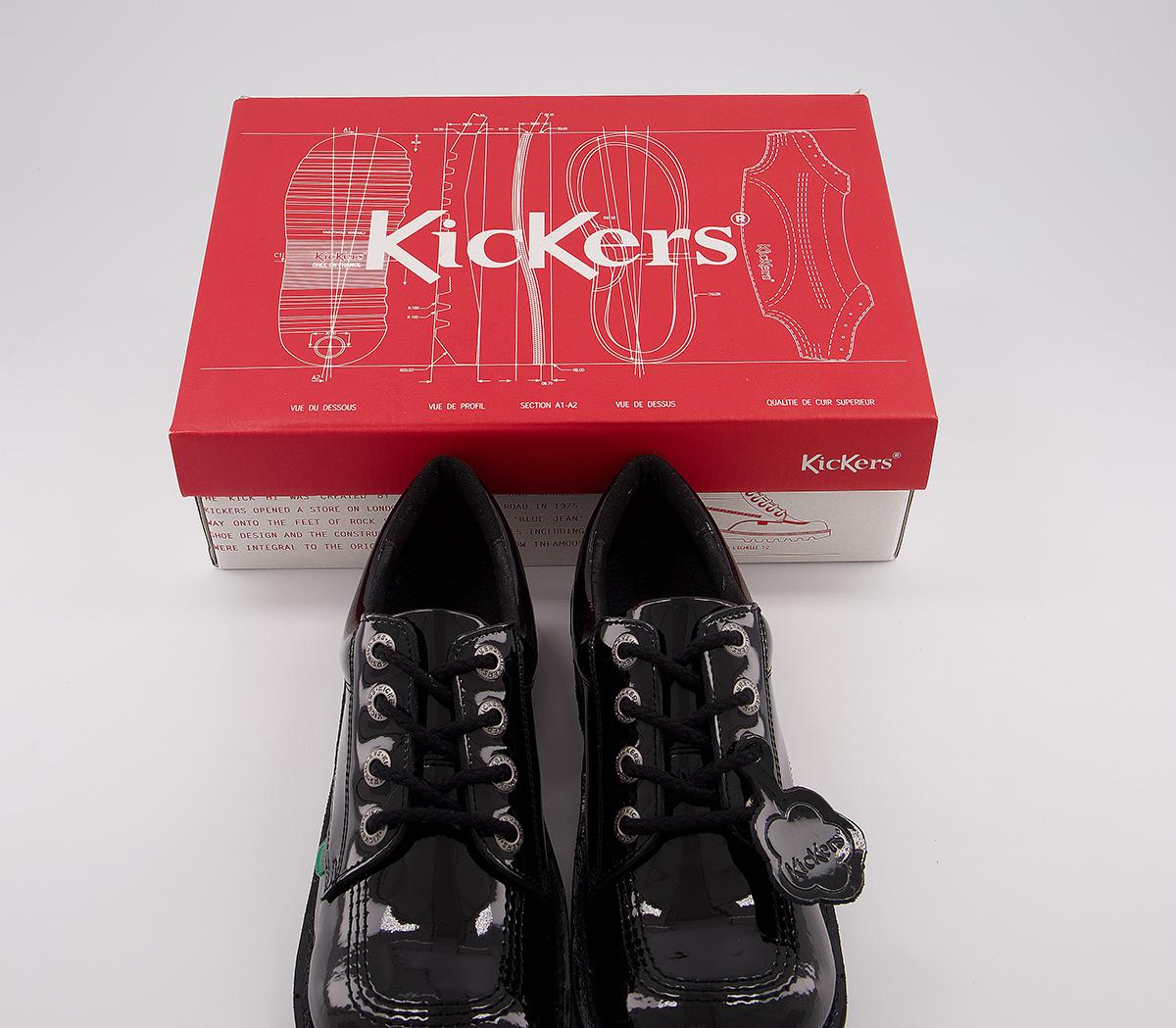 KickersKick Lo Patent Youth Shoes KickersKick Lo Patent Youth ShoesBlack Patent