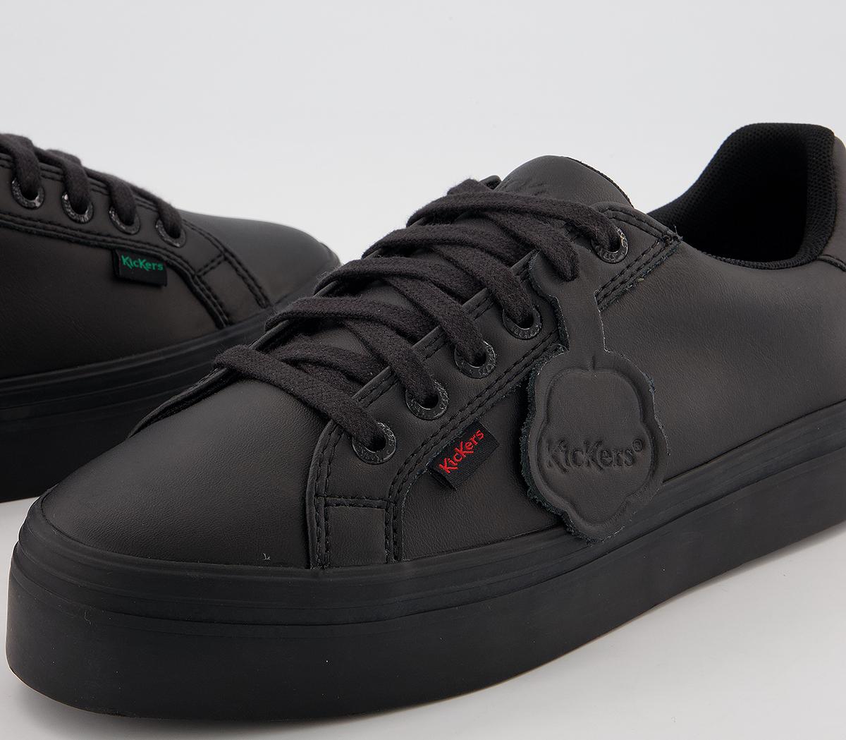 KickersTovni Platform Leather Shoes KickersTovni Platform Leather ShoesBlack Leather