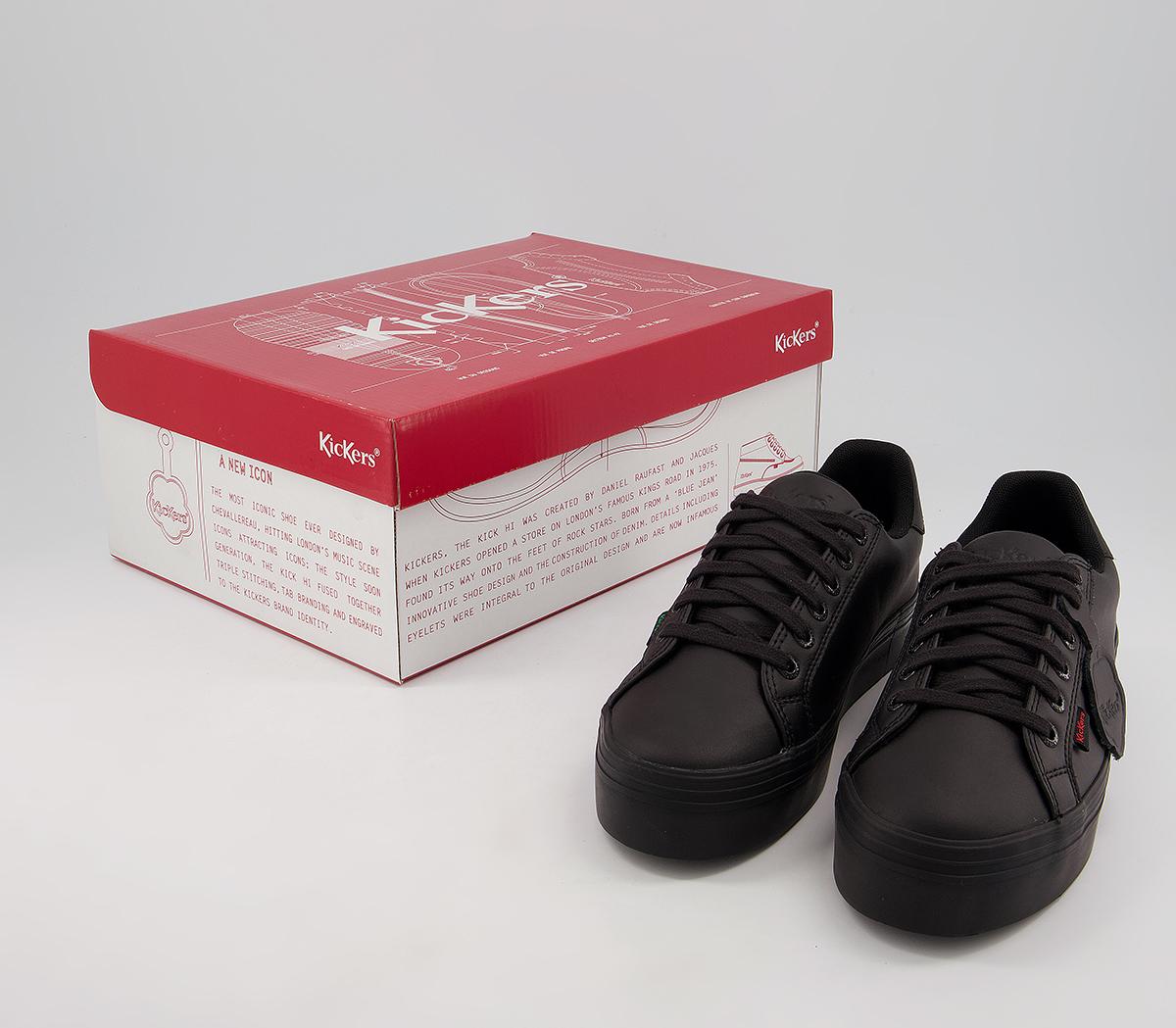 KickersTovni Platform Leather Shoes KickersTovni Platform Leather ShoesBlack Leather