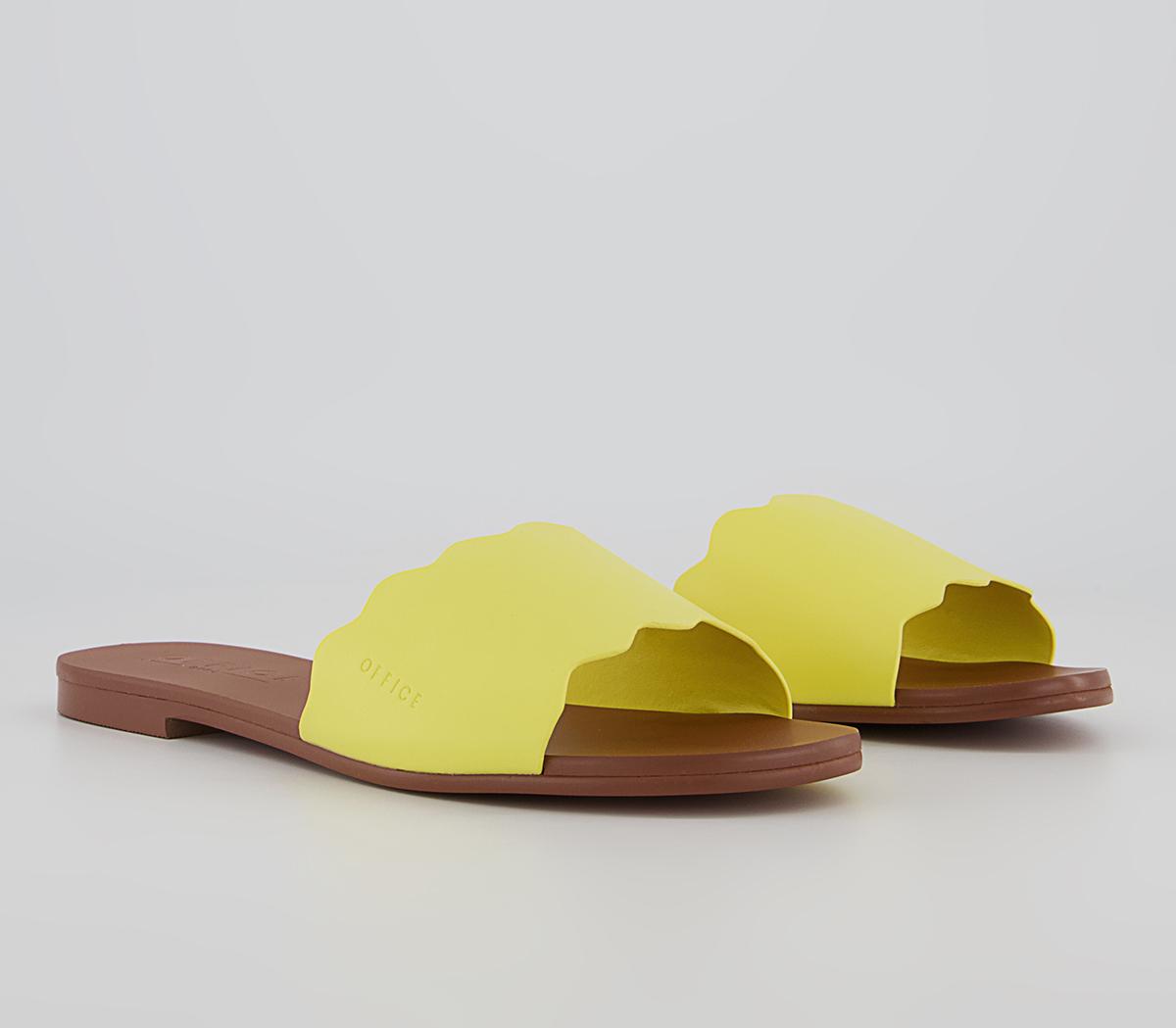 Office Serendipity Scallop Mules Office Serendipity Scallop Mules Yellow