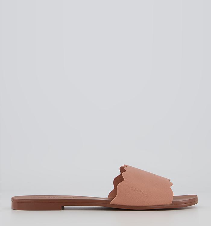 Office Serendipity Scallop Mules Nude