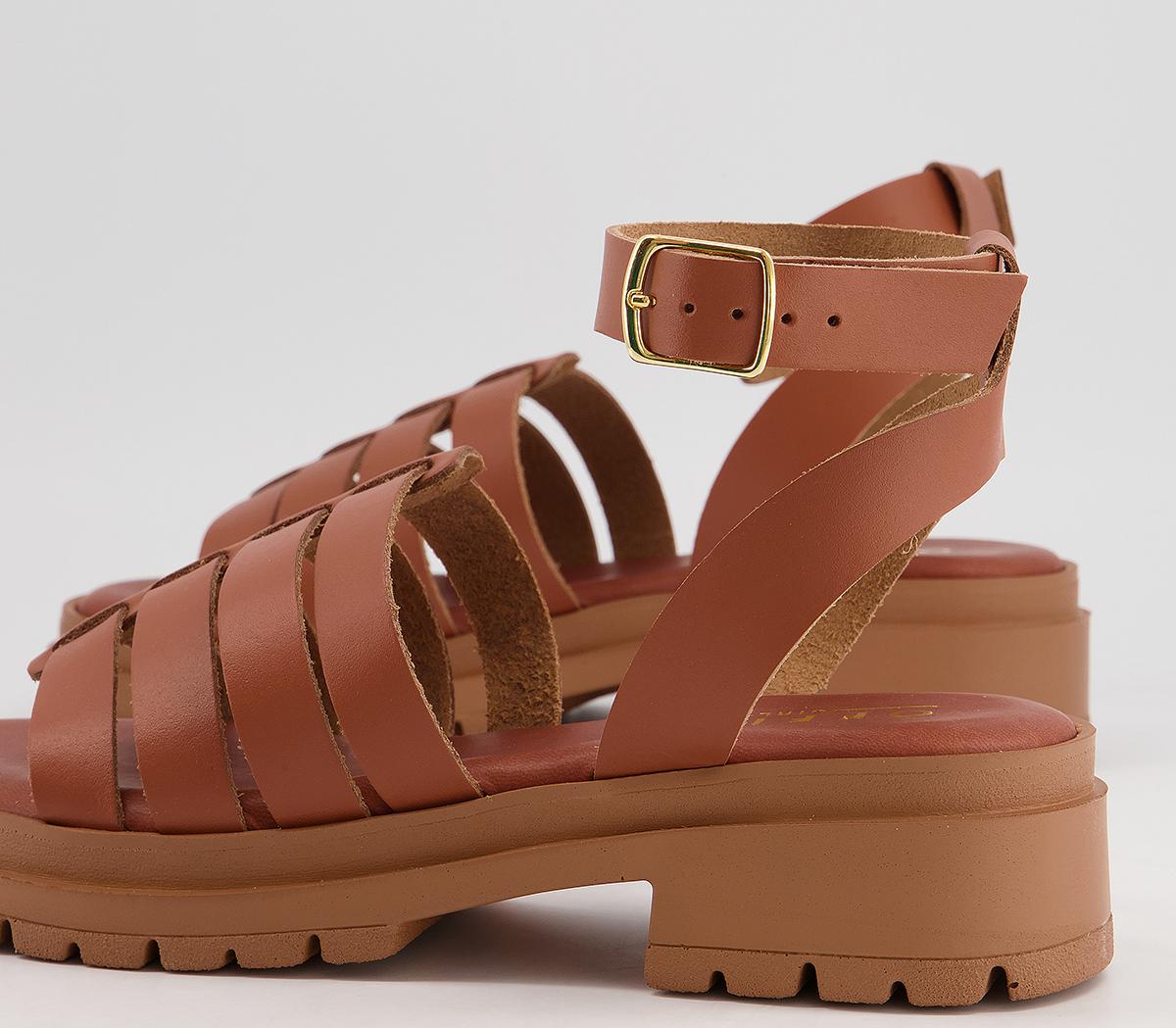 Office Sawyer Chunky Gladiator Sandals Office Sawyer Chunky Gladiator Sandals Tan Leather