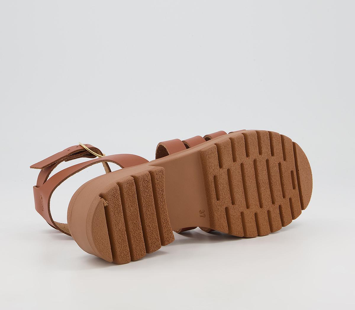 Office Sawyer Chunky Gladiator Sandals Office Sawyer Chunky Gladiator Sandals Tan Leather