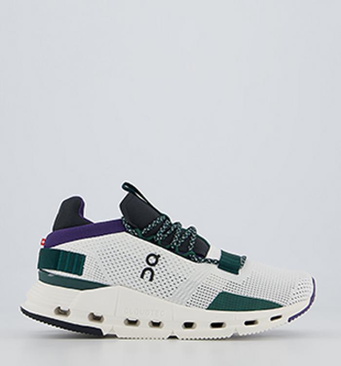 On Running Cloudnova Trainers White Violet Green F